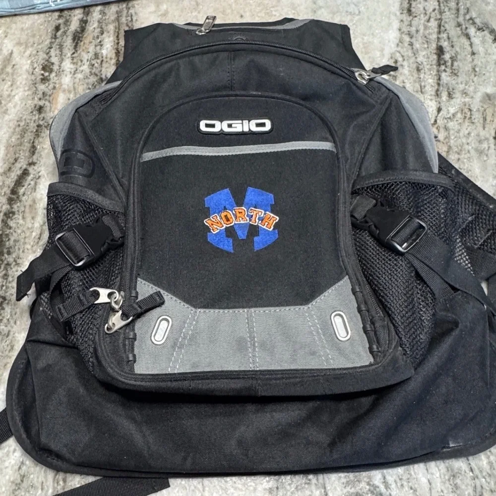 OGIO Backpack Fugitive Black Grey Embroidered Tech Laptop School Gorpcore VTG